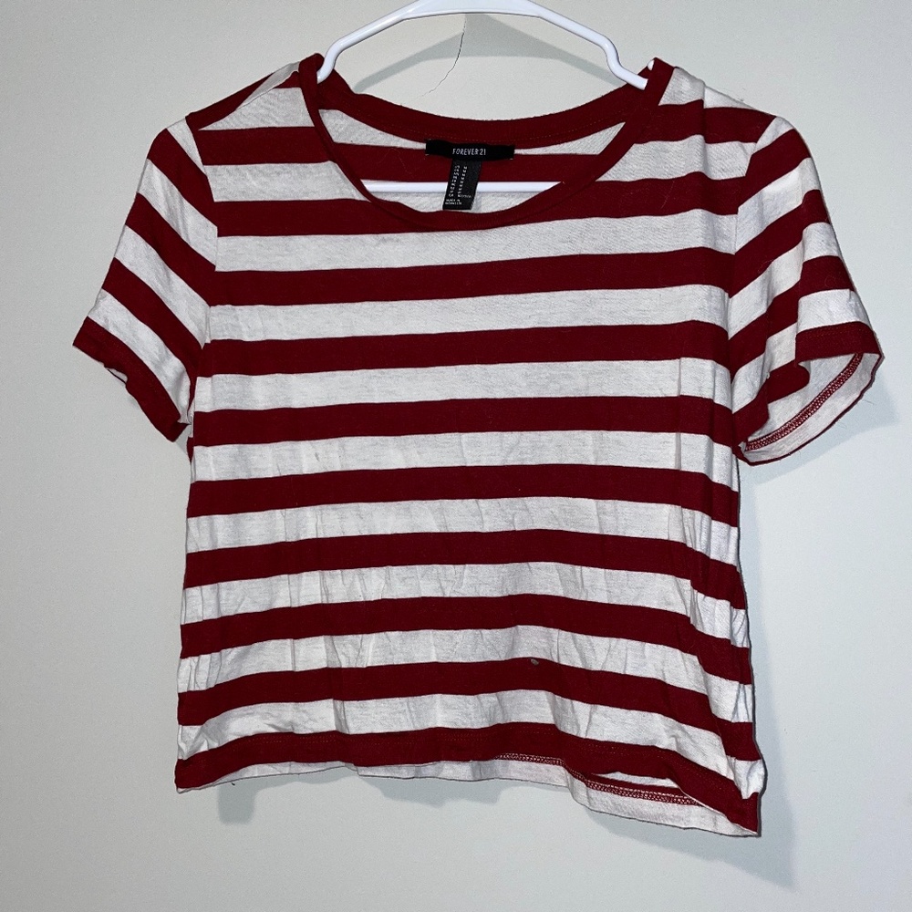 Cropped Striped T-shirt
